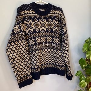 Vintage Abercrombie and Fitch 100% wool sweater. Christmas sweater.